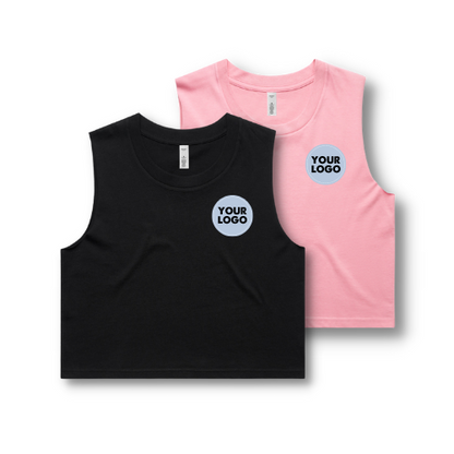 WOMENS Crop Tank - Full Colour logo