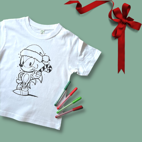 Colour-in Christmas T-Shirt | Different Characters available